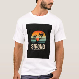 färgrik vintage solnedgångstryckt t-shirt