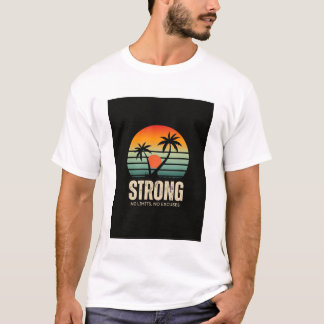 färgrik vintage solnedgångstryckt t-shirt