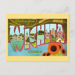 Färgrik Vintage Wichita Kansas vykort