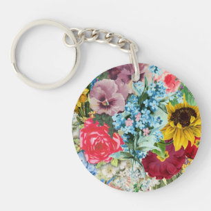 Färgrik vintageblommigt