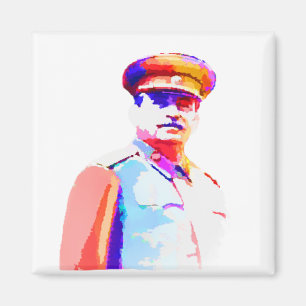 Färgrik vintageJoseph Stalin WW2 Ryssland diktato Magnet
