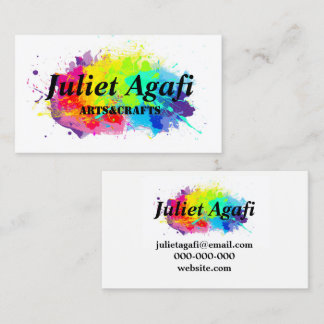 Färgrik visitkort med kulöra plumpar