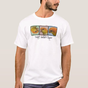 Färgrik vit buktad CaiqueT-tröja T-shirt