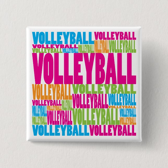 Färgrik volleyboll knapp (Framsida)