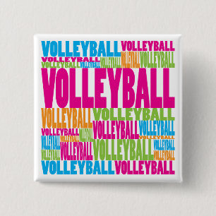 Färgrik volleyboll knapp