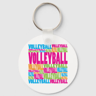 Färgrik volleyboll nyckelring