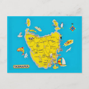 Färgrik vykort från Tasmanien