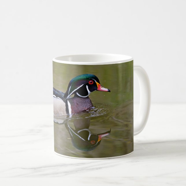 Färgrik wood anka kaffemugg (Framsida höger)