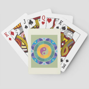 Färgrik Yin Yang-mönster Casinokort