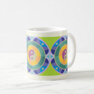 Färgrik Yin Yang-mönster Kaffemugg