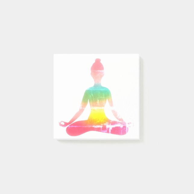 Färgrik yogadel  post-it block (Framsida)