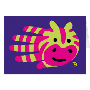 Färgrik zebra ränder hälsningskort