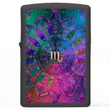 Färgrik Zodiac undertecknar den ScorpioZippo