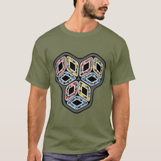 Färgrika 3-D kuber T Shirt