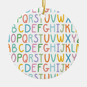 Färgrika ABCs Julgransprydnad Keramik