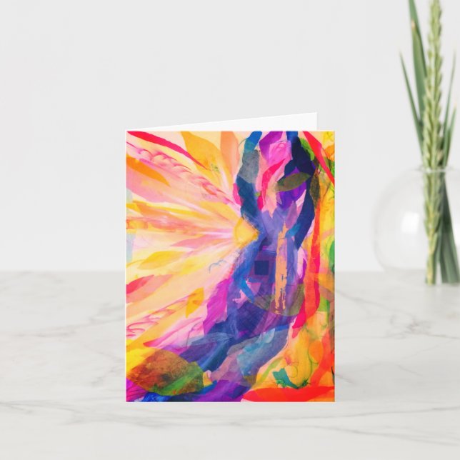 Färgrika abstrakt Notecard Anteckningskort (Framsida)