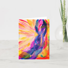 Färgrika abstrakt Notecard Anteckningskort