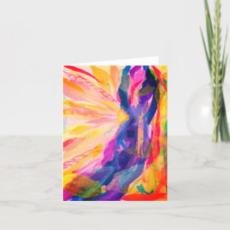 Färgrika abstrakt Notecard Anteckningskort