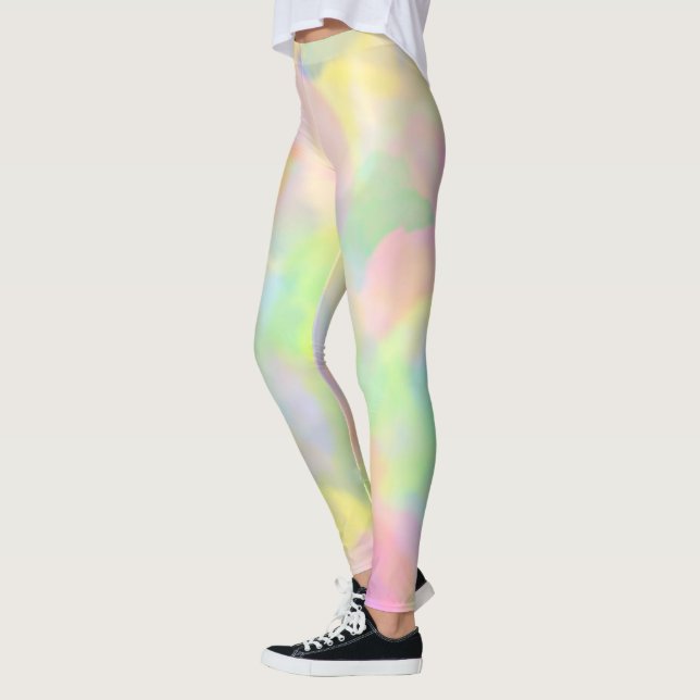 Färgrika abstrakt pastell leggings (Vänster)