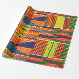Färgrika afrikanska Kente Presentpapper