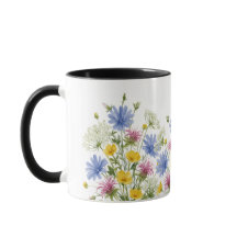 Färgrika akvarell vilda blommor