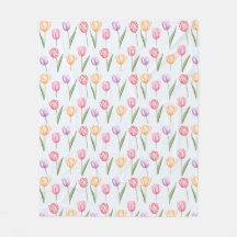 Färgrika akvarelltulpaner Blommönster