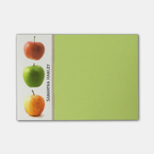 Färgrika äpplelärare anteckningsbok post-it block