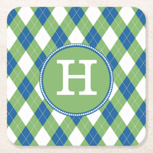 Färgrika Argyle och beställnings- Underlägg Papper Kvadrat
