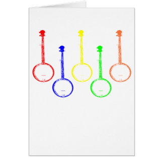 färgrika banjos hälsningskort