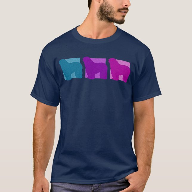 Färgrika Bergamasco Silhouettes T Shirt (Framsida)