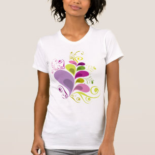 Färgrika blom- Deco lämnar naturart décochic Tee