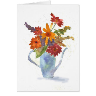 "Färgrika blommor ", Hälsningskort