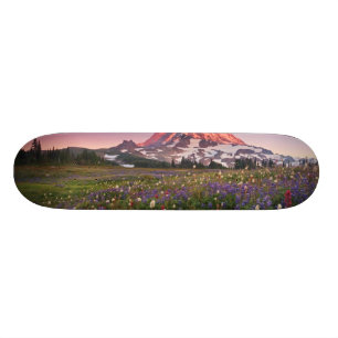 Färgrika blommor i mer regnig nationalpark mini skateboard bräda 18,7 cm