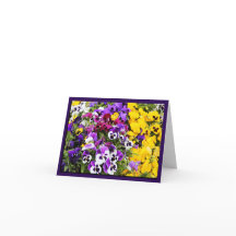 Färgrika blommor Notecard för purpurfärgade