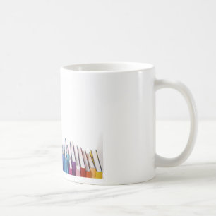 Färgrika bokar kaffemugg