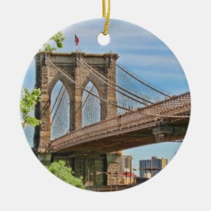 Färgrika Brooklyn överbryggar Julgransprydnad Keramik