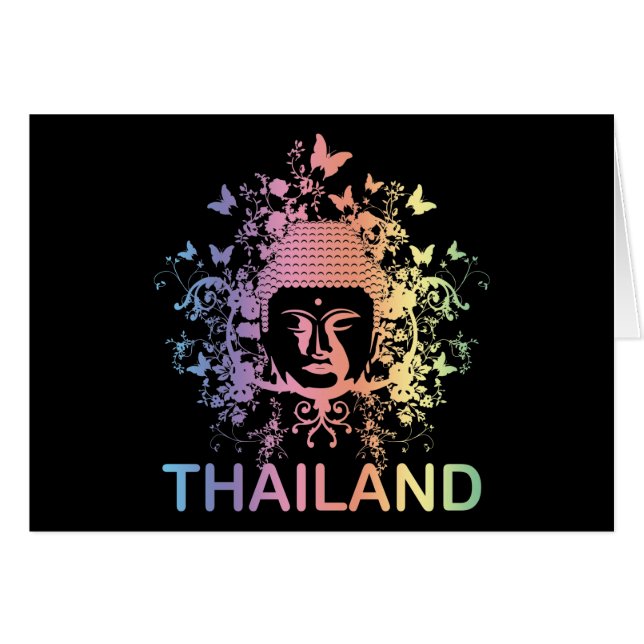 Färgrika Buddha thailand Hälsningskort (Framsidan Horizontal)