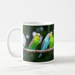 Färgrika Budgies Kaffemugg