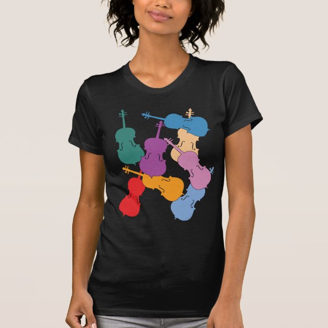 Färgrika Cellor T-shirt (Framsida)