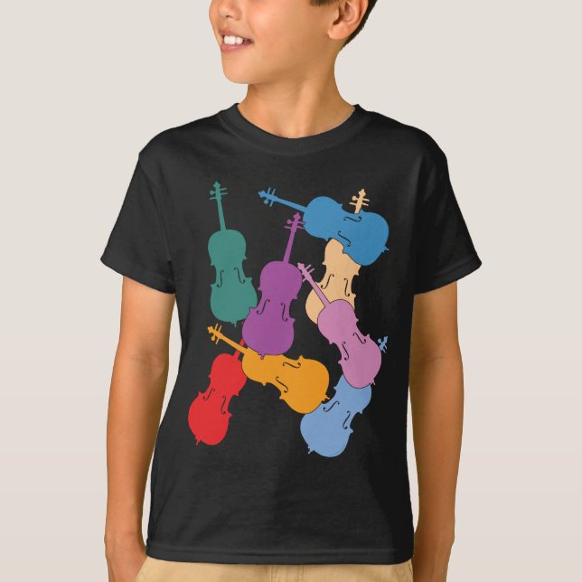 Färgrika cellor tee (Framsida)