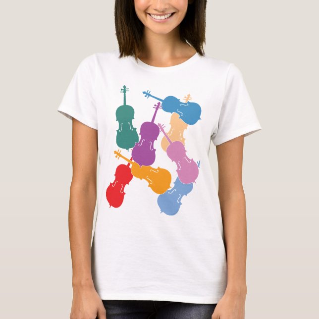 Färgrika Cellor Tee Shirt (Framsida)
