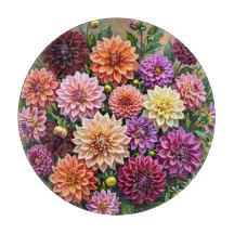 Färgrika Dahlia Blommor