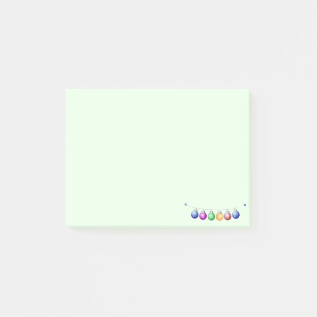 Färgrika dekorationer för nytt år post-it block (Framsida)