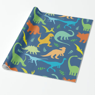 Färgrika Dinosaurs Presentpapper