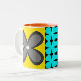 färgrika djärva grafiska blom- CaféOlé 11oz. mugg