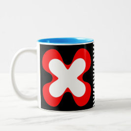 färgrika djärva grafiska blom- CaféOlé 11oz. mugg