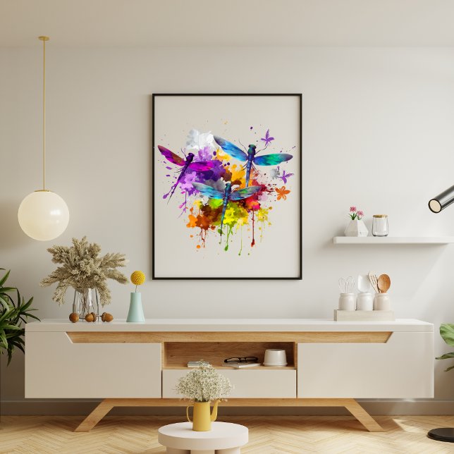 Färgrika Dragonflies Poster (Skapare uppladdad)