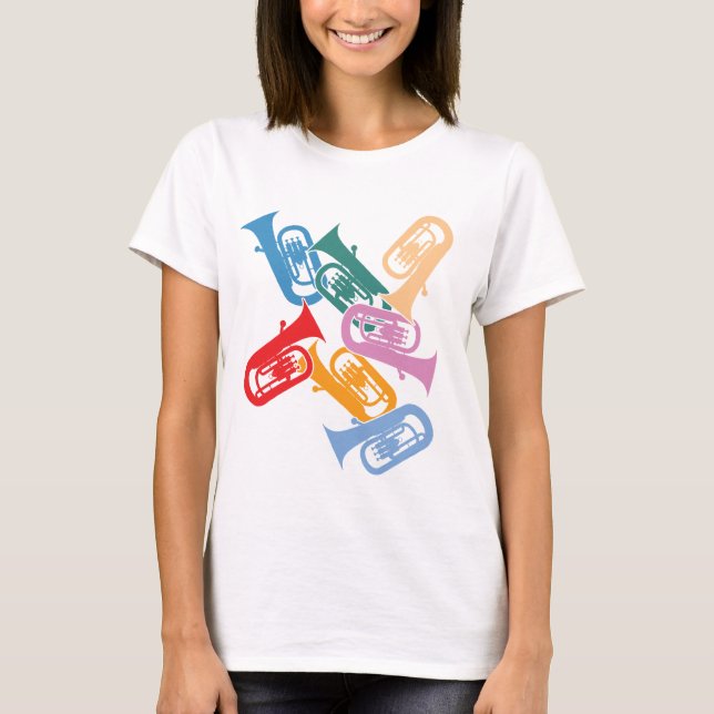 Färgrika Euphoniums T Shirt (Framsida)