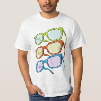 Färgrika exponeringsglas tee