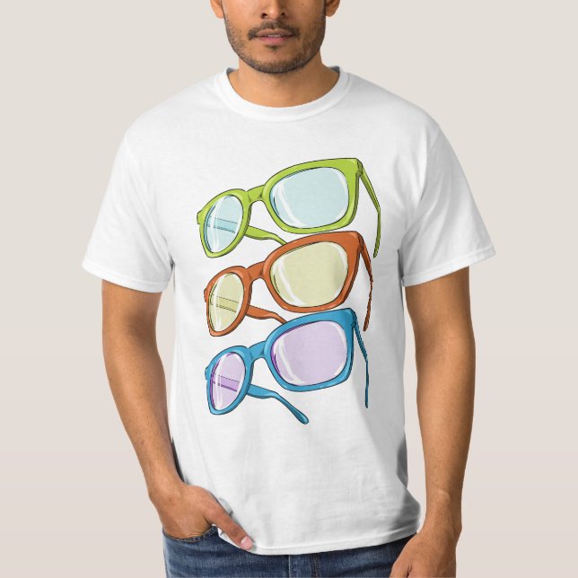 Färgrika exponeringsglas tee (Framsida)